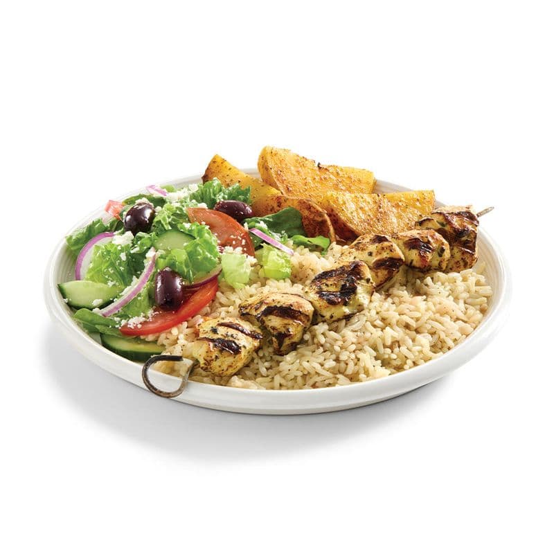 Chicken Souvlaki Plate / Assiette Souvlaki poulet