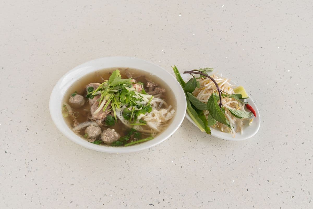 P1. "Special" House Beet Rice Noodle Soup