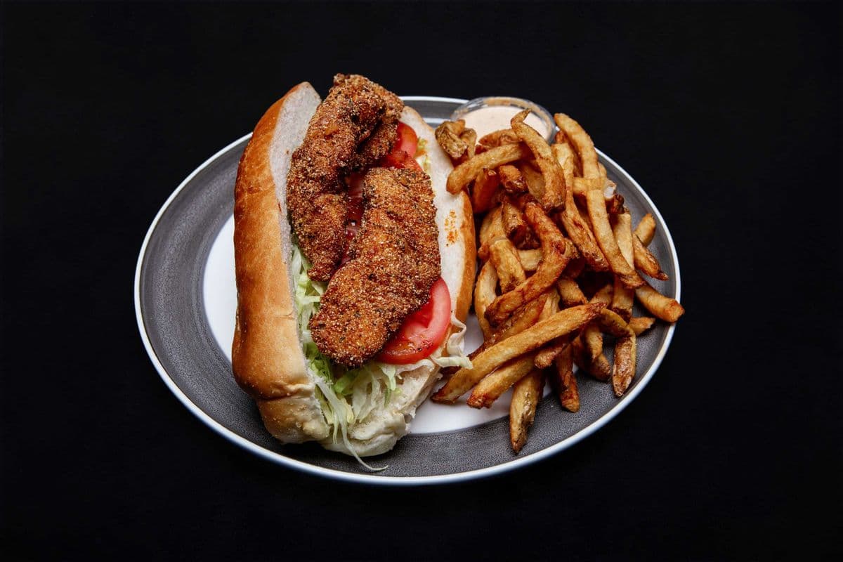 Crispy Coated Catfish Po' Boy