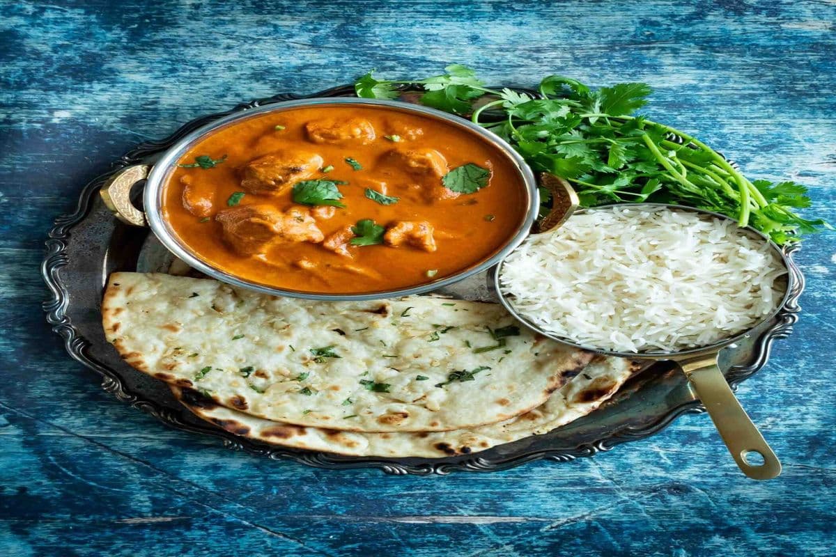 Butter Chicken with Naan & Rice