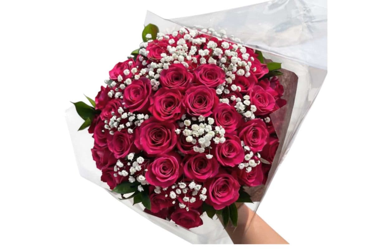 Dark Pink Roses - 2 Dozen (24 Stems)