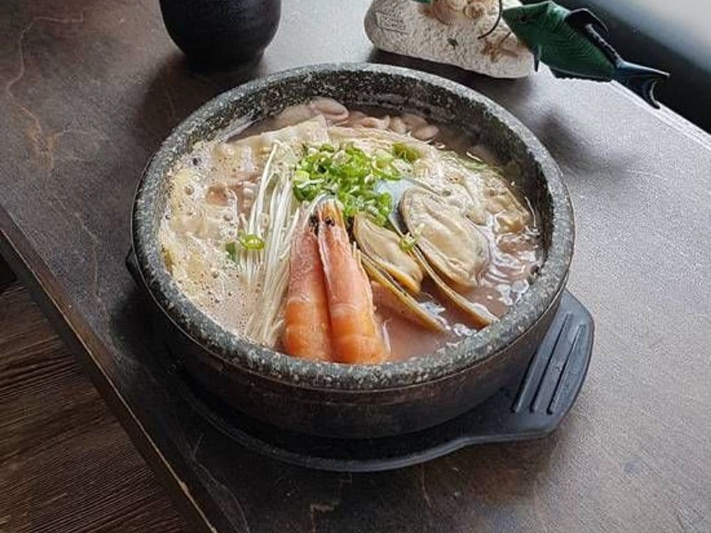 Seafood Nabe and Rice