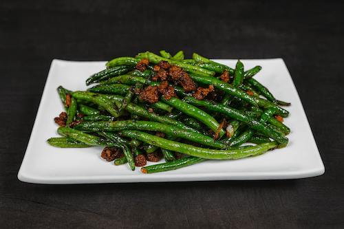 Stir-Fried Green Bean w/ Minced Pork / 乾煸四季豆 (含肉末)(辣)