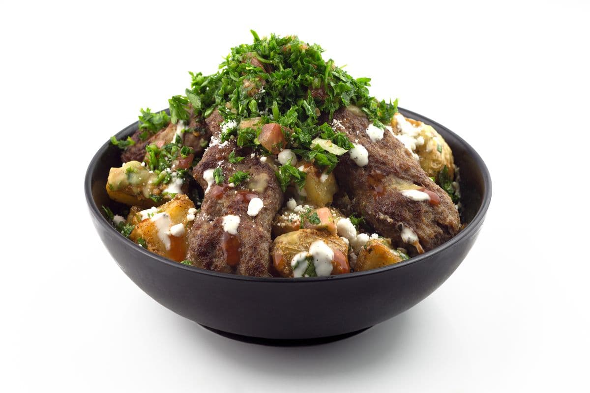 Chargrill BBQ Beef Kebab Potato Bowl Combo