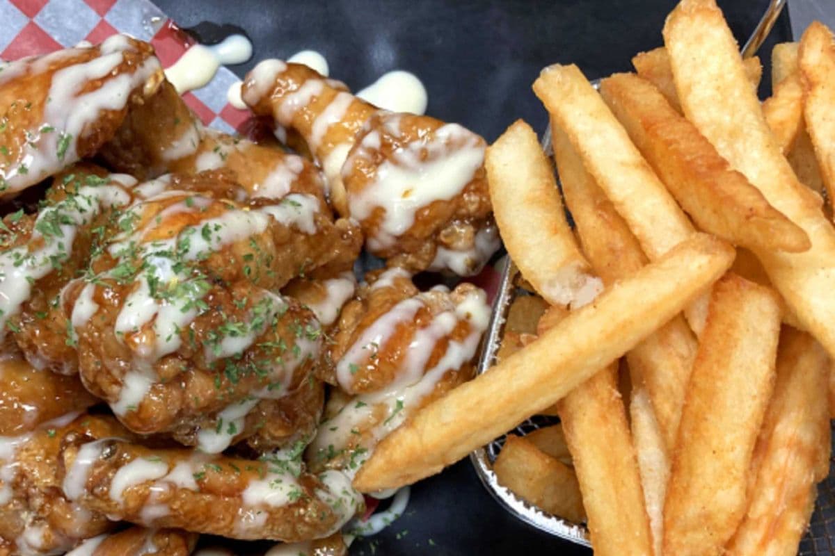 6pc Macao Chicken Wings and Fries