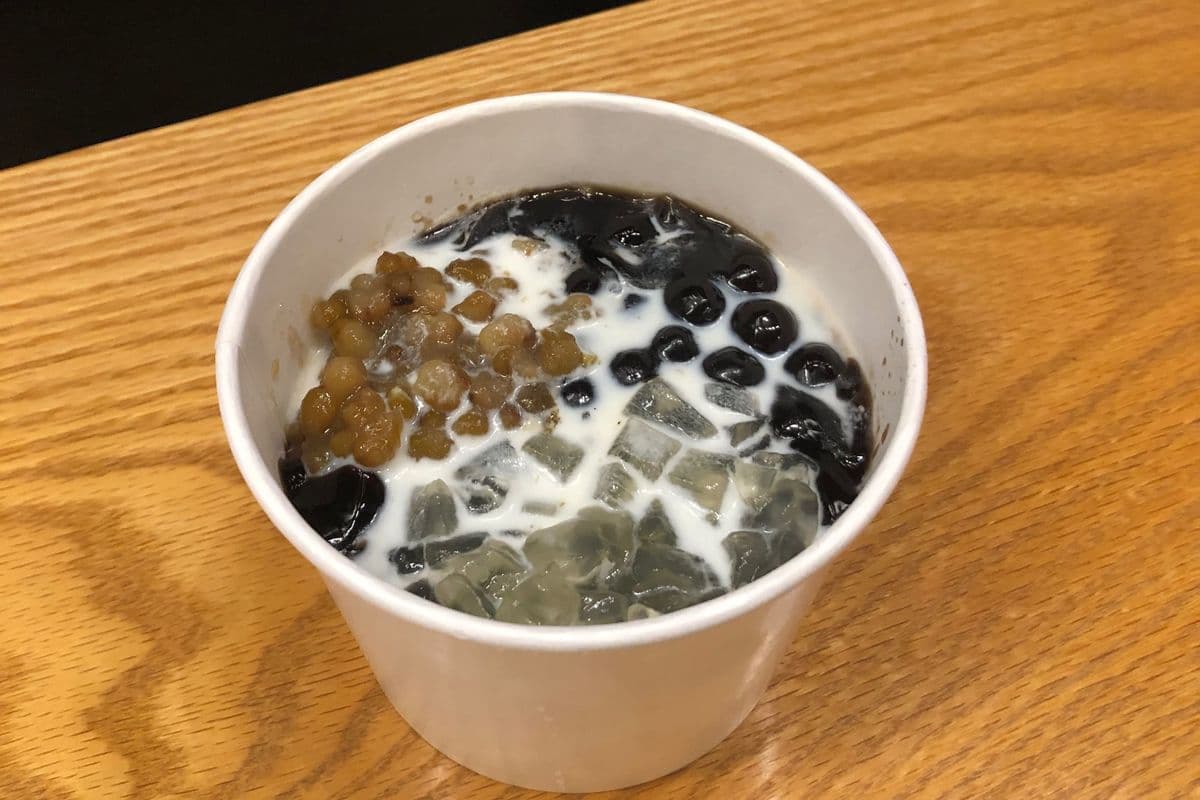 Single grass jelly bowl