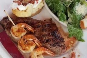 Steak and Prawns