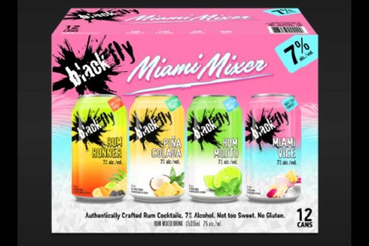 BLACK FLY TROPICAL RUM MIXER MIAMI VICE 12PK (12 x 355 ml)