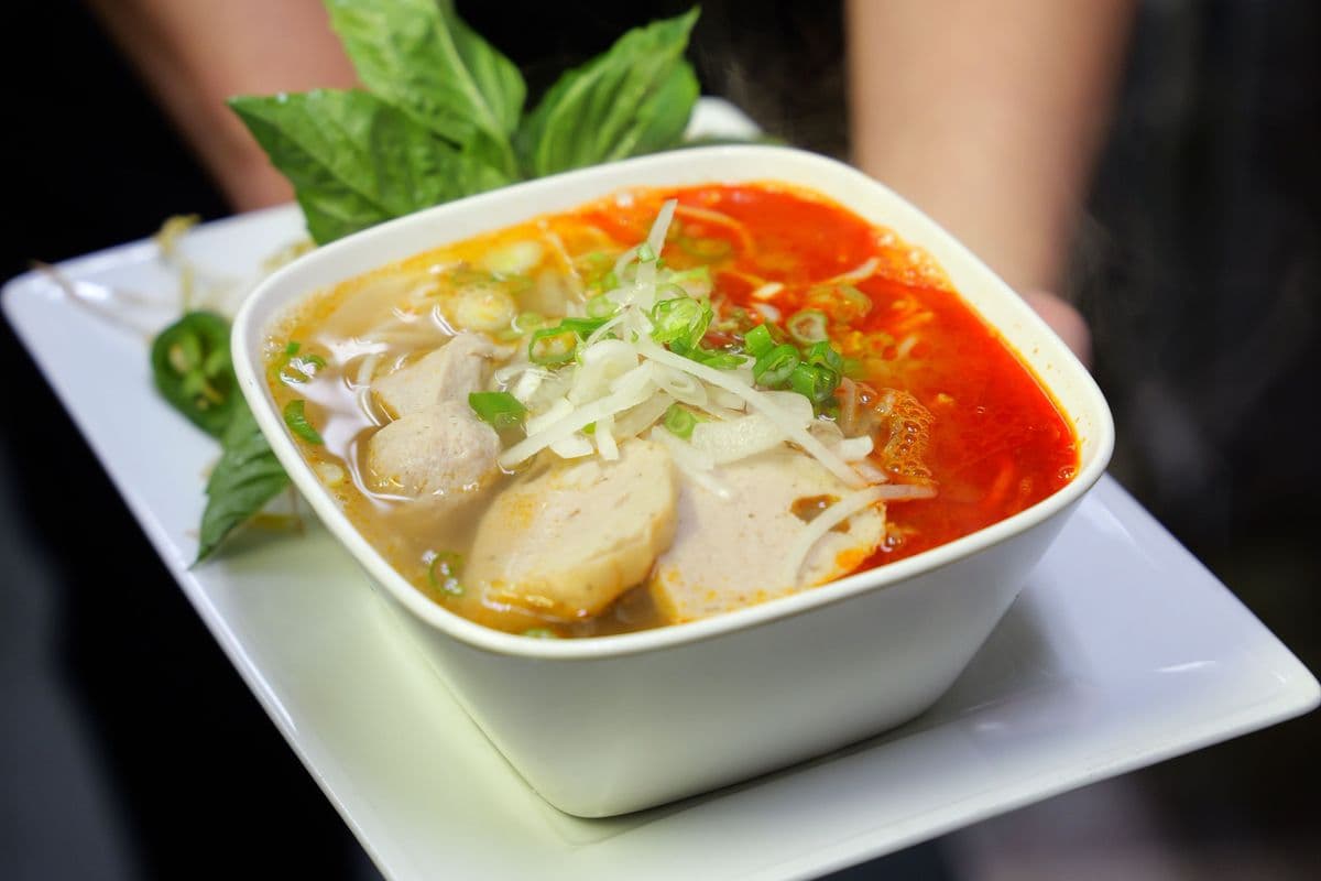 Spicy Hue Lemongrass Noodle Soup (Bún Bò Huế )