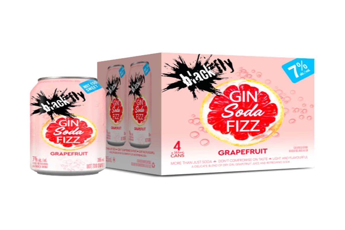 831686. BLACK FLY GRAPEFR GIN SODA FIZZ STUBBY (1 x 4 PACK)