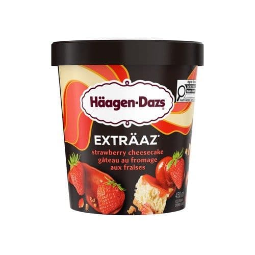 Haagen-Daz Extraaz Gateau au Fromage aux Fraises 450ml/ Haagen-Daz Extraaz Strawberry Cheesecake 450ml
