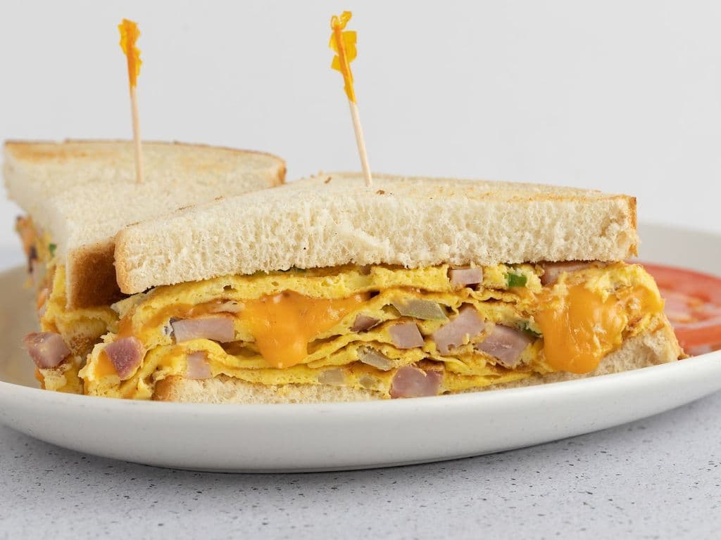 Western with Cheddar Sandwich