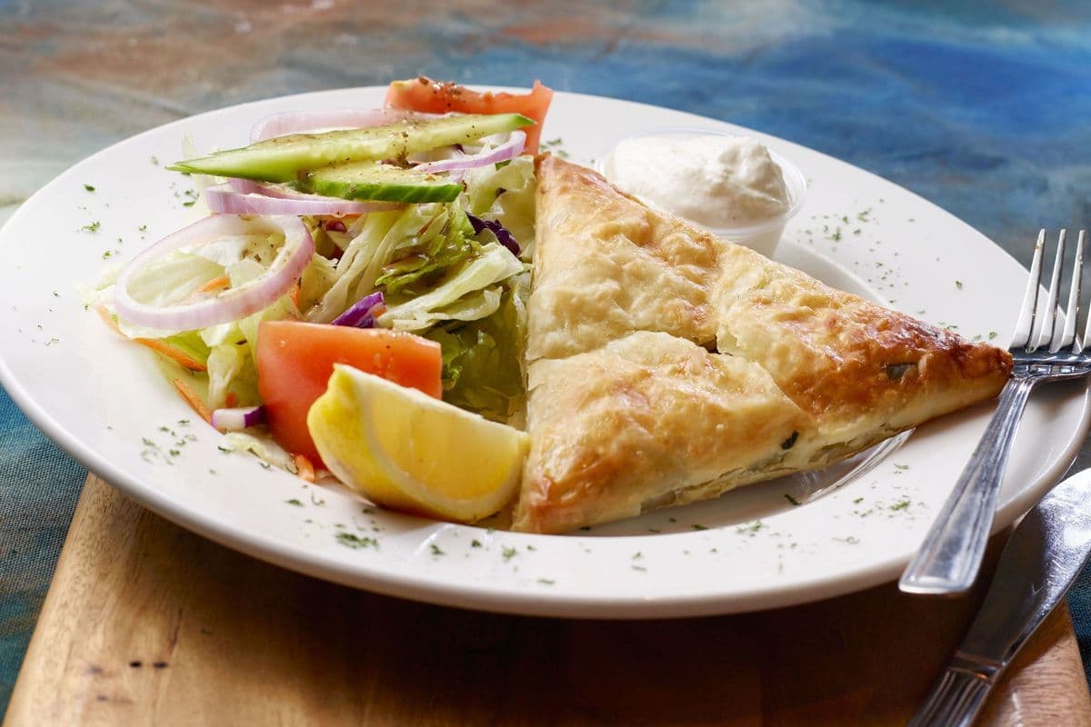 Spanakopita and Greek Salad