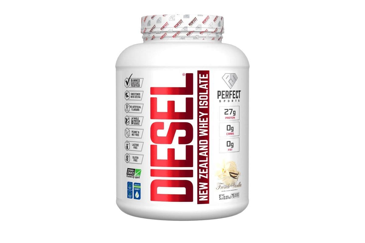 Perfect Sports Diesel New Zealand Whey Isolate Vanilla Protein Powder (5 lb)