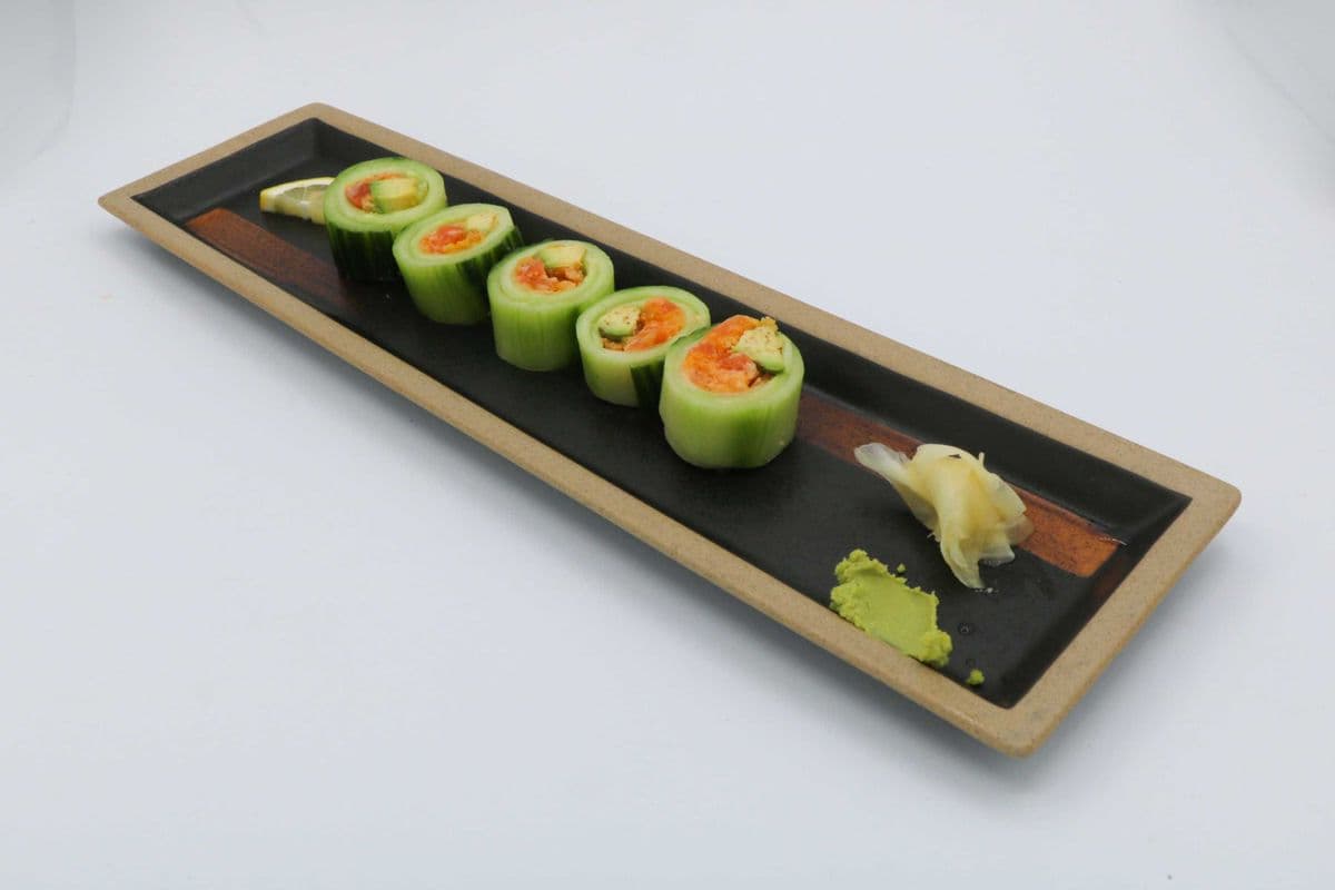 SPICY SALMON CUCUMBER WRAP