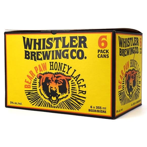 Whistler Honey Paw 6 can (6 x 355 ml Can)