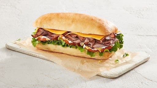 Roast Beef & Cheddar Sandwich on a Ciabatta