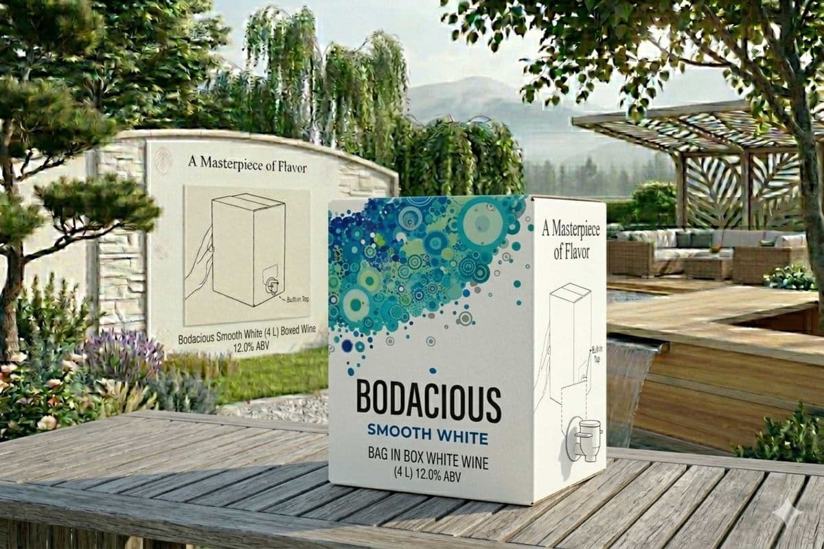 BODACIOUS SMOOTH WHITE, BAG IN BOX WHITE WINE (4 L) 12.0% ABV (1 x 4 L)