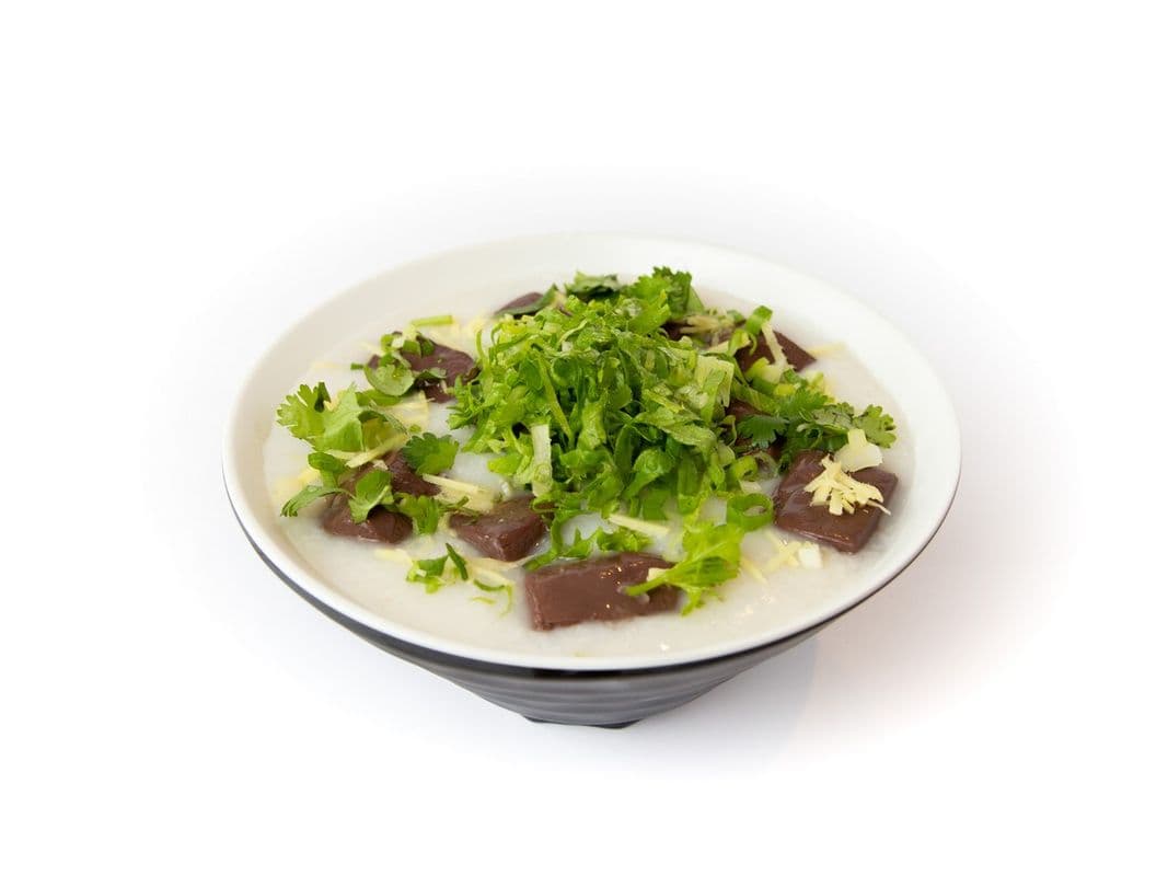 C8 Pork blood jello Congee / 豬紅粥 C8
