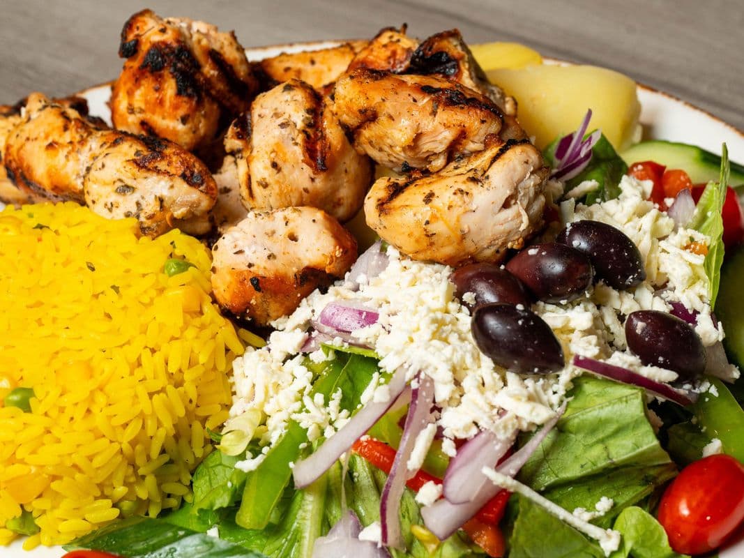 GF**Chicken Souvlaki Dinner