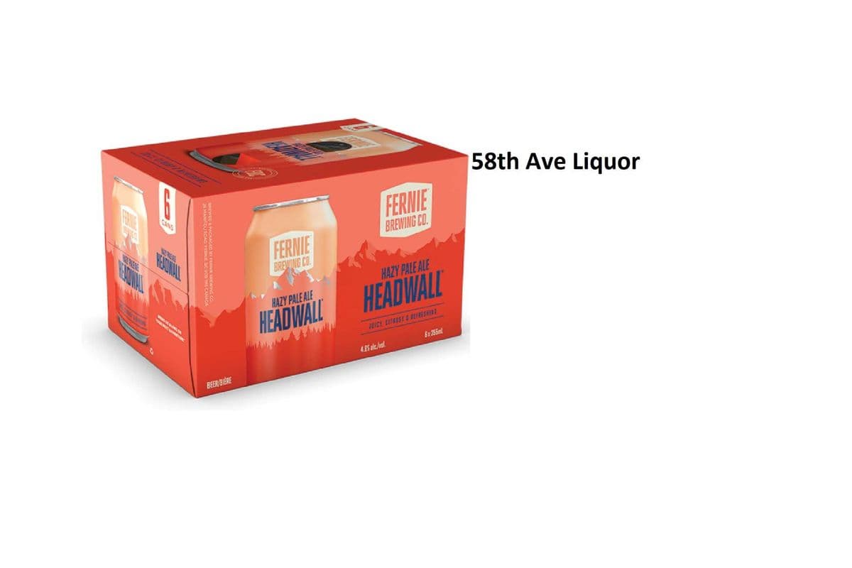 FERNIE HEADWALL HAZY PALE ALE 6 CANS (1 x 6x355ML)