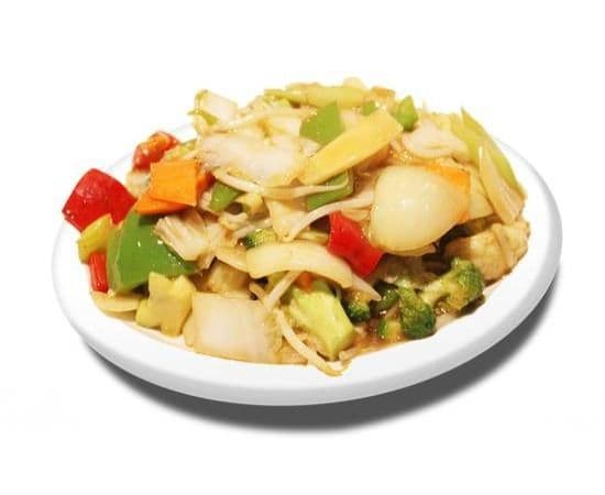 67b. Spécialité de la maison : le mélange de légumes avec riz / House Special Mixed Vegetables / 炒杂菜