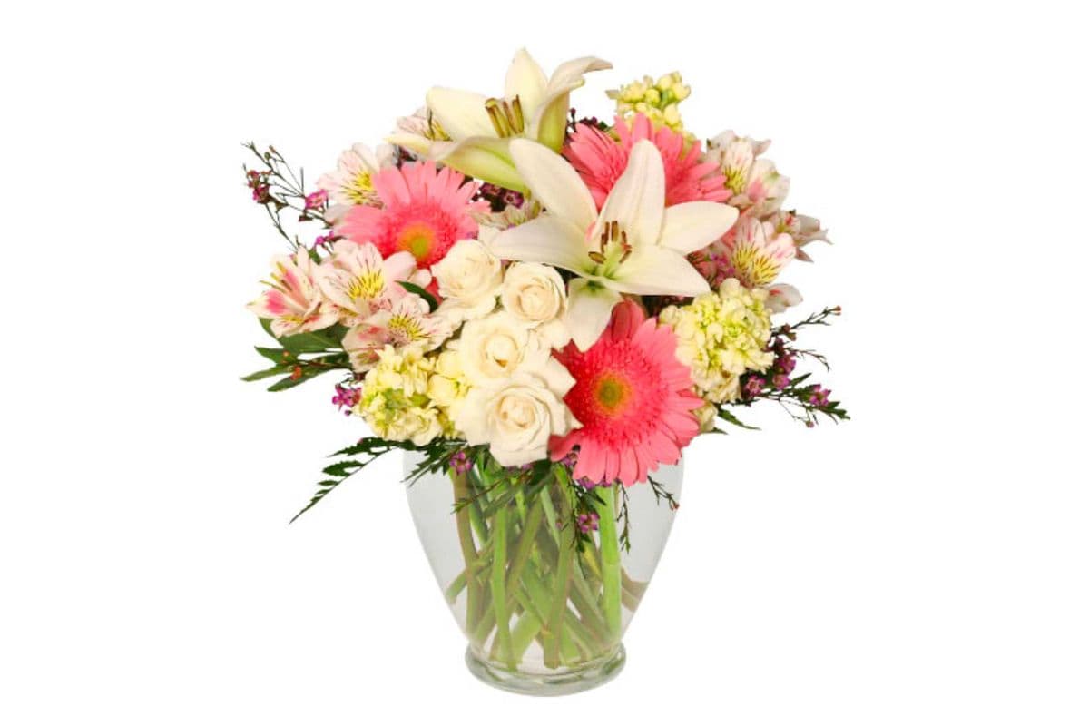Welcome Baby Girl Flower Arrangement