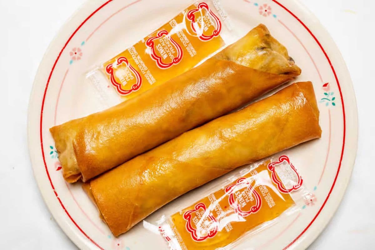 1. Vegetarian Spring Rolls (4 pcs)