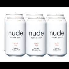 Nude Beverages Vodka Soda Peach, 6 x 355 ml