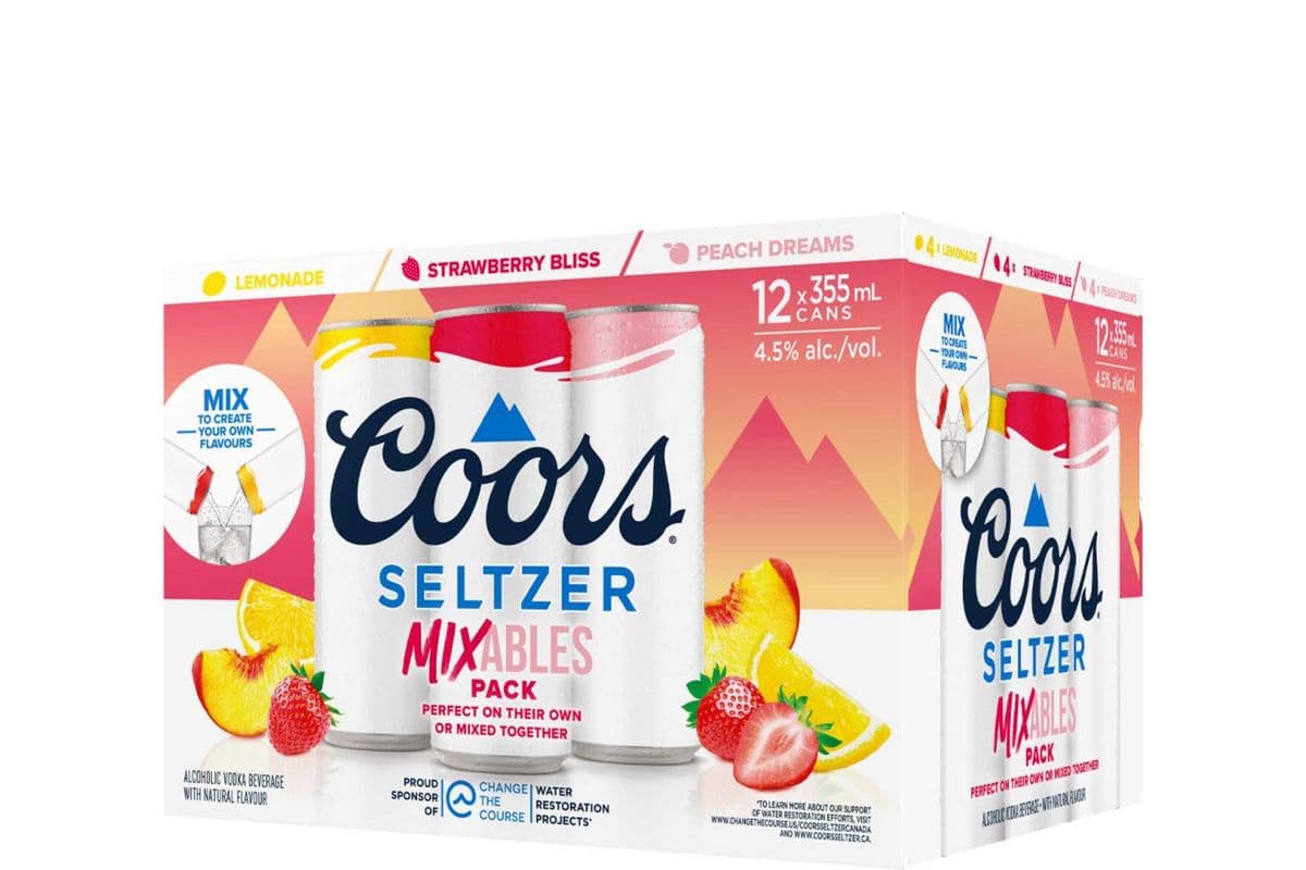 COORS SELTZER MIXABLES (12 PACK) (12 x 355ML CAN )