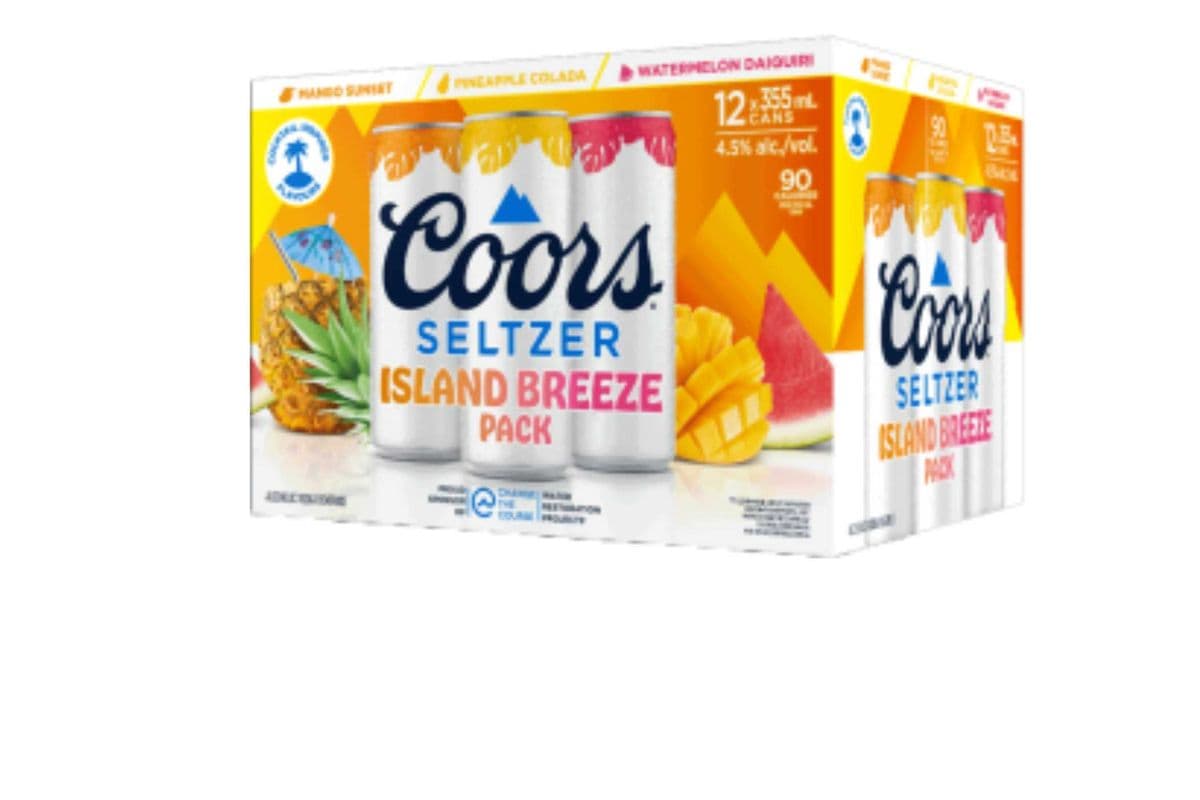 COORS SELTZER ISLAND BREEZE MIXER 12PK (12 x 355ML)