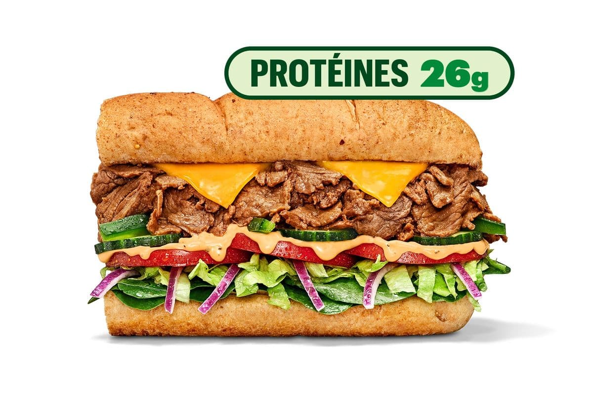 Le frais et actif steak et fromage (6 po)