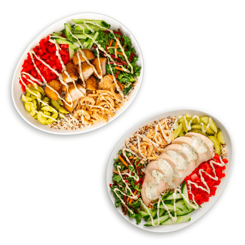 Bol repas cornichons avec la protéine de votre choix / Pickle meal bowl with the protein of your choice