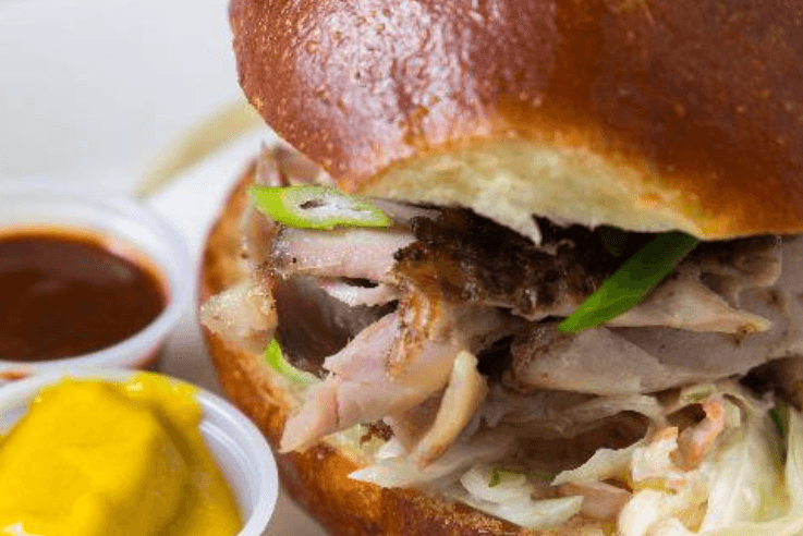 Jerk Chicken with Creamy Slaw Sandwich