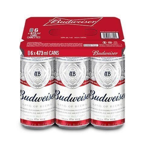 Budweiser 473ml x 6 Pack.
