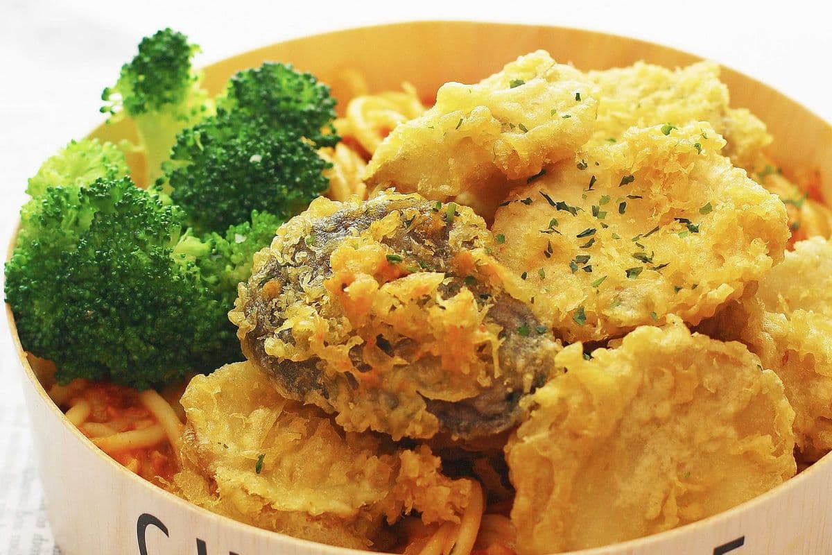 King Mushroom Spaghetti 炸皇子菇意面