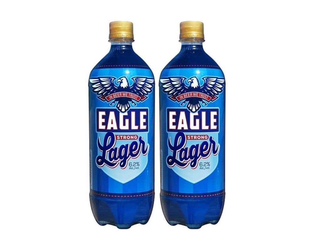 PAIR - 2 x 1 Litre Eagle Strong Lager (6.2% ABV) (2 x 1L)
