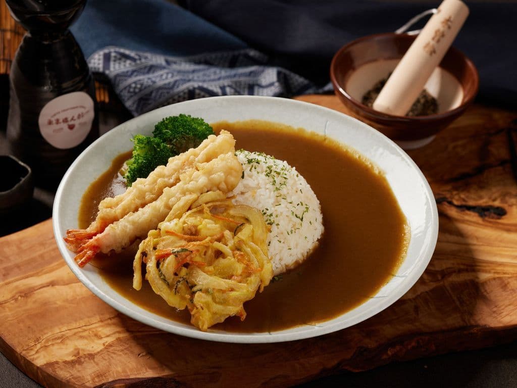 Tempura Prawns & Yasai Curry Rice 天婦羅炸蝦蔬菜咖哩飯