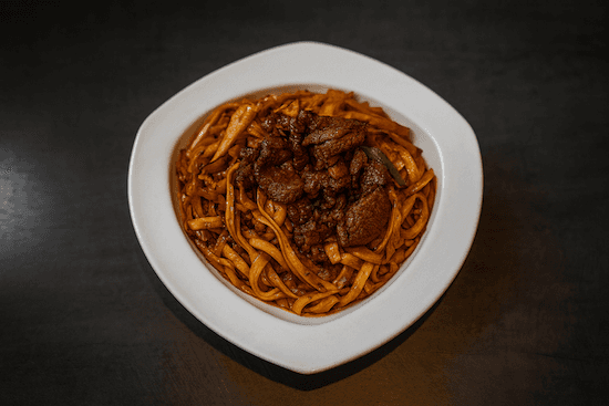 Korean Kimchi Stir-Fried Sliced Noodle (Spicy) / 韓式泡菜炒刀削麵(辣)