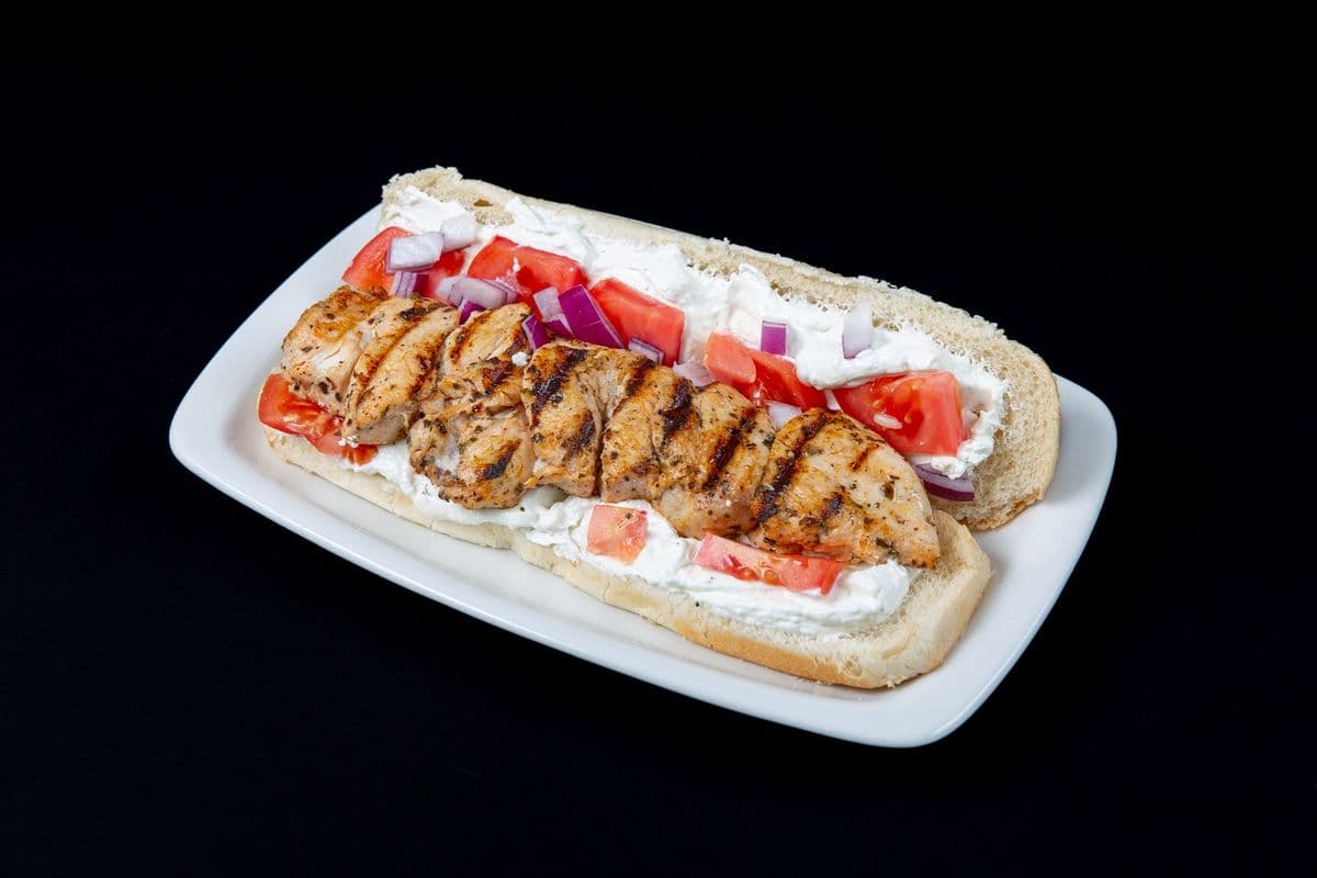 Chicken Souvlaki on a Bun or Pita
