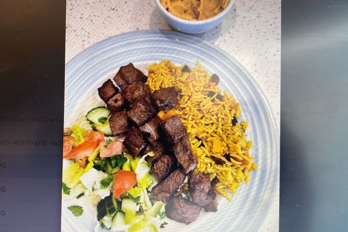 Two Skewers Steak Kebab Tender