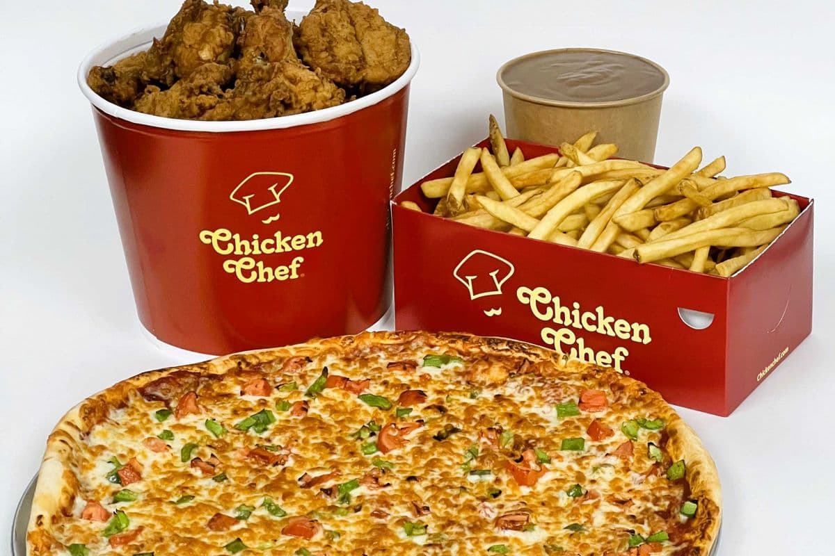 12 Piece Chicken Snack with 15" Large Two Topping Pizza