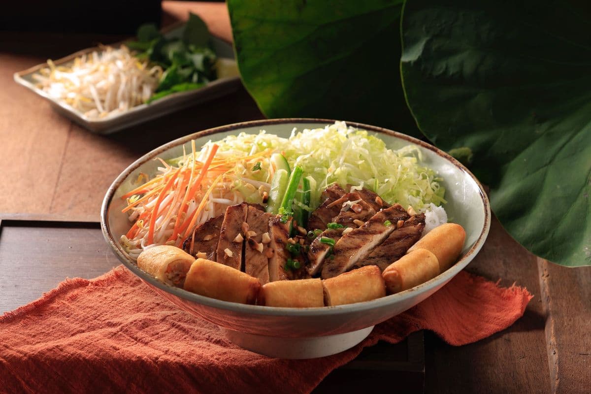 18A. Spring Roll & Char-grilled 1 Protein with Vermicelli