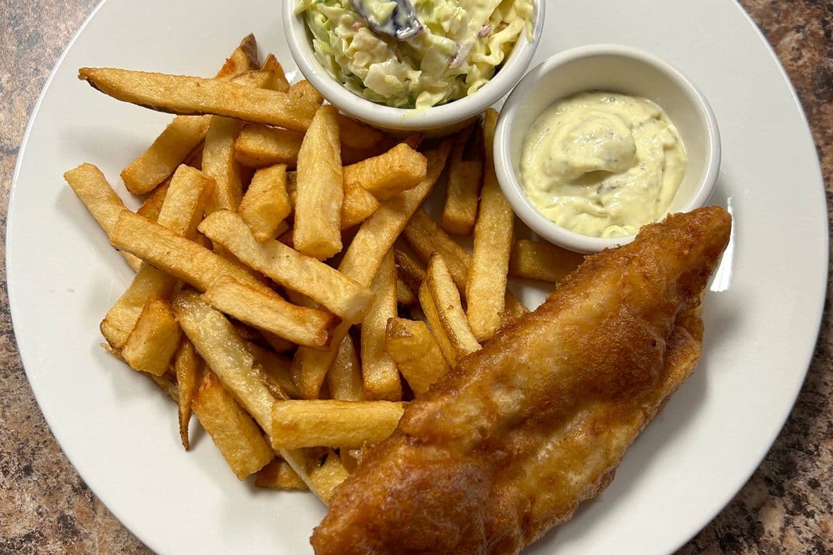 Haddock (1 pc) and Chips with One Side and One Pop