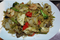 46. Chicken, Beef, Prawn, and Vegetable Stir-Fry