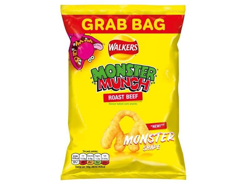 Walkers Monster Munch Roast Beef Corn Puffs UK 40g British Chips