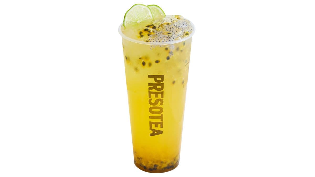 Passion Fruit Lime with Aloe Vera & Basil Seed / Boisson fruit de la passion et lime fraîche avec aloès et graines de basilic