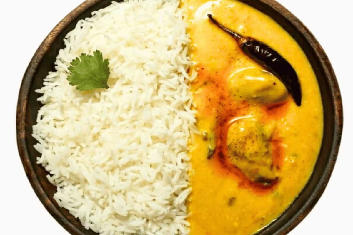 Kadhi Chawal (Kadhi on Rice)