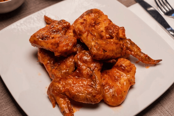 Charcoal - Cooked Wings - Eight Pieces Uncut - One Pound