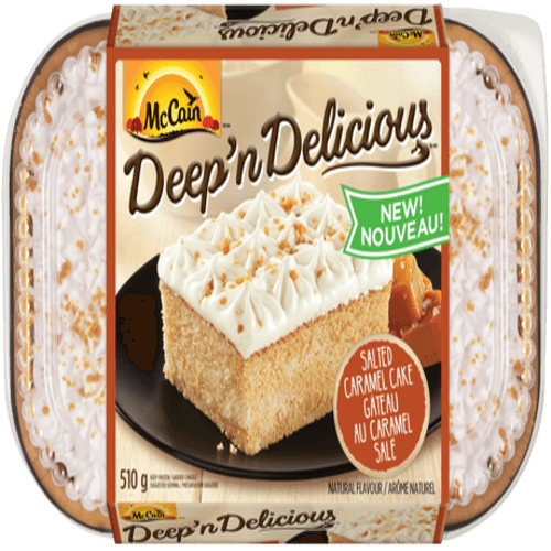 Mc Cain Deep 'n Delicious Gateau  au Caramel Salé 510g / Mc Cain Deep 'n Delicious Salted Caramel  510g 